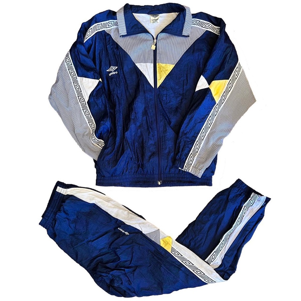 Vintage 90s Umbro tracksuit. Full matching set w/ mesmerizing geometric designs